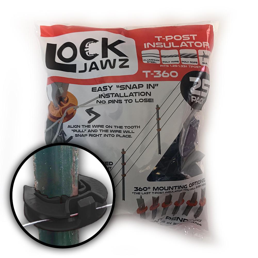 Lock Jawz Insulators| 100 Pack | Black | Free USA Shipping