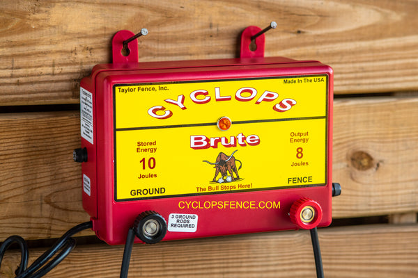 Cyclops BRUTE, 8 Joule, 100 Acre, 110V AC Powered Energizer | Free USA Shipping - CYCLOPS ELECTRIC FENCE CHARGERS