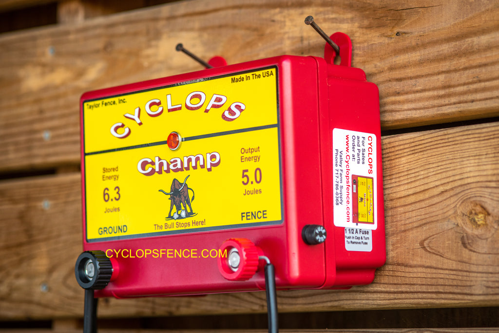 Buy the Cyclops CHAMP Here! Best Electric Fence Charger CYCLOPS FENCE