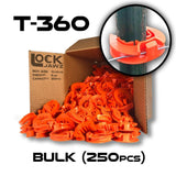 Lock Jawz 360° T-Post Insulator | 250 Pack | Orange | Free USA Shipping - CYCLOPS ELECTRIC FENCE CHARGERS