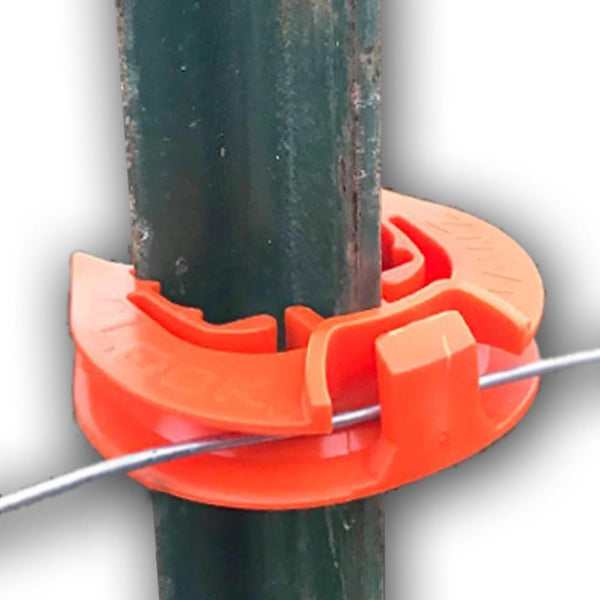 Buy Here! Lock Jawz T-Post Insulators 100 Pack | Orange