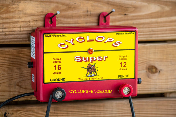 Cyclops SUPER, 12 Joule, 200 Acre, 110V AC Powered Electric Fence Charger Energizer | Free USA Shipping 