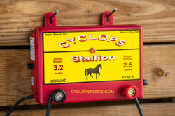 Cyclops STALLION, 2.5 Joule, 25 Acre, 110V AC Powered Energizer | Free USA Shipping - CYCLOPS ELECTRIC FENCE CHARGERS