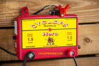 Cyclops HERO, 1.5 Joule, 15 Acre, 12V Battery Powered Electric Fence Charger Energizer | Free USA Shipping -